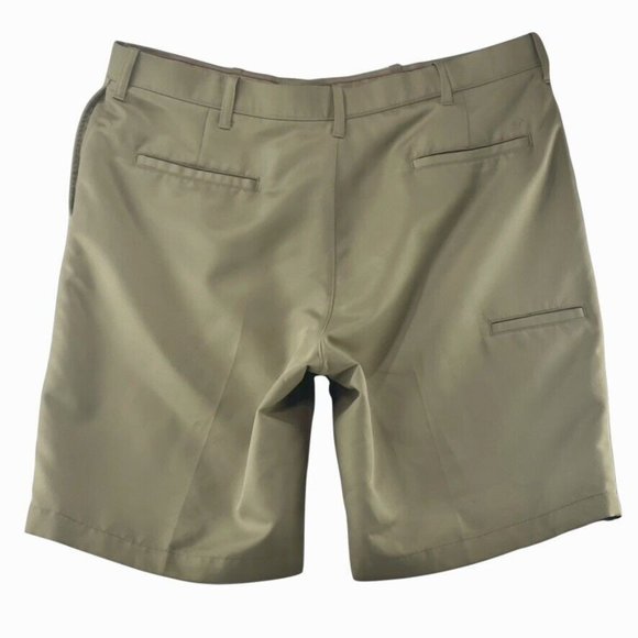 HAGGAR H26 Shorts Men's Size 38 Khaki Cotton Polyester - Picture 2 of 7